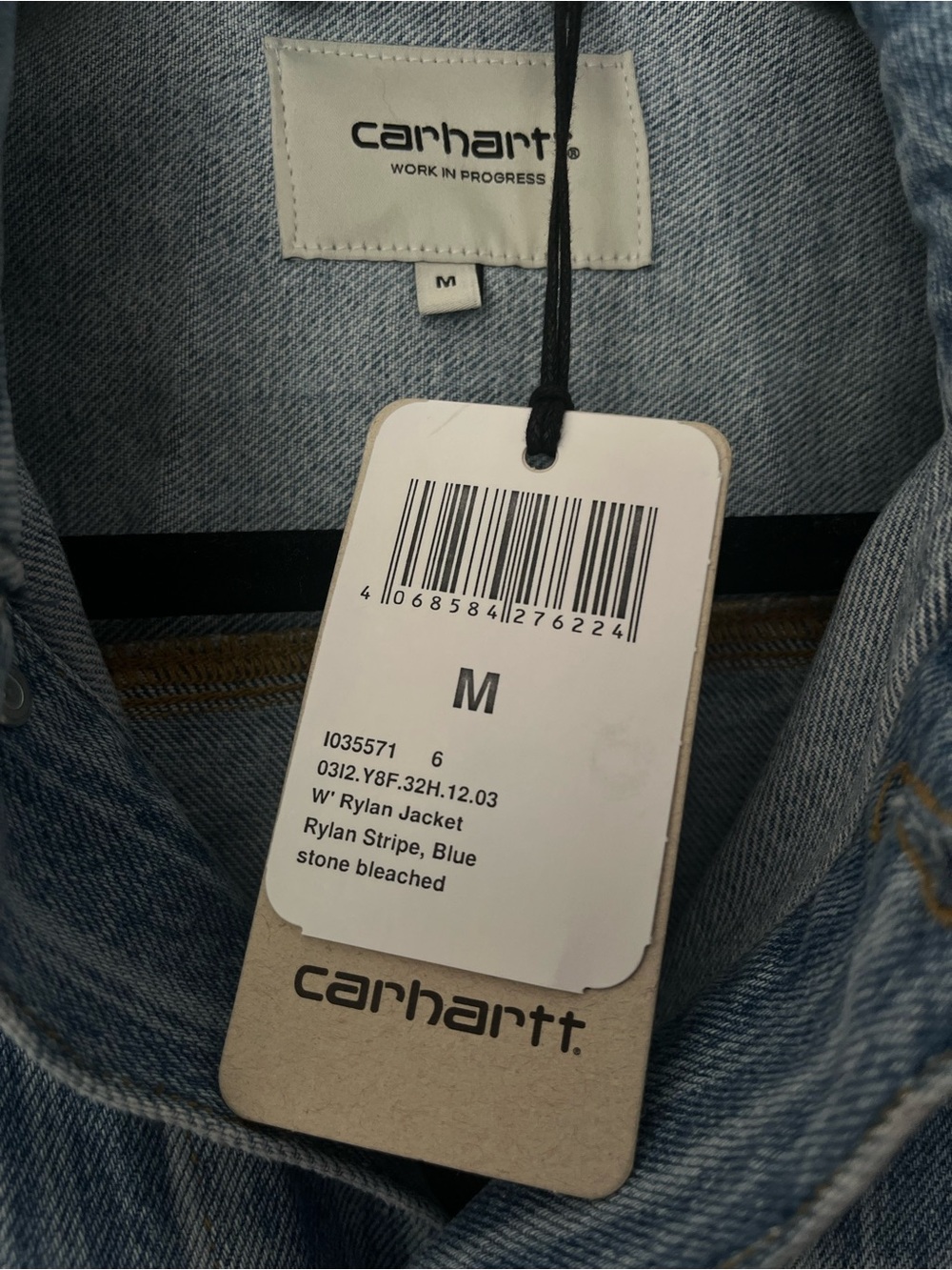 NWT Carhartt WIP Blue Striped Rylan Jacket - Picture 4 of 4